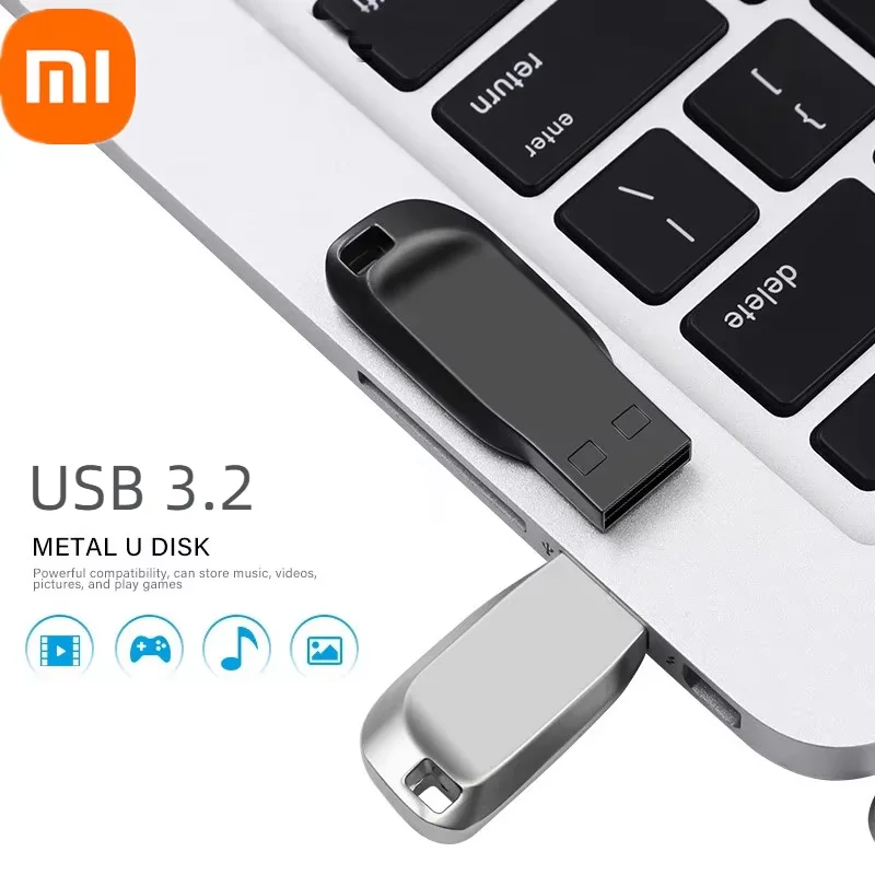 Xiaomi Pen Drive 2 TB USB 3.2 Flash Metal Drive 1TB Large Capacity High-Speed Transfer Storage Waterproof Memory U Disk Original