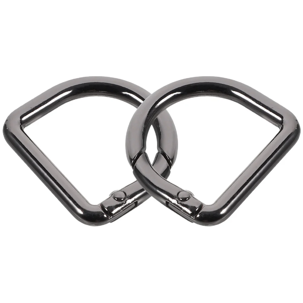 Clips with Hooks Bag Shoulder Strap Buckle Carabiner Metal Spring Buckles Black Zinc Alloy