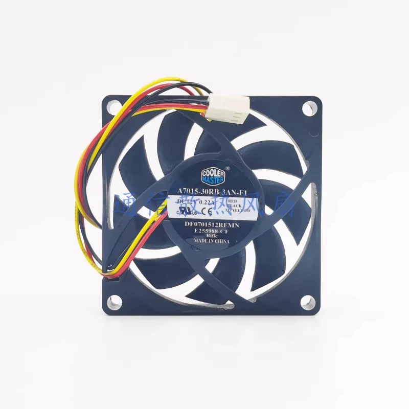 hjy-1-個クーラーマスター-a7015-30rb-3an-f1-12v-dc-022a-3-ピン-7cm-冷却ファン-7015