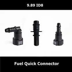 9.89 ID8 Male Female Car Accessories Curved Fuel Line Pipe Quick Connector Auto Parts Fittings Filter Fuel Connect Hot Deals