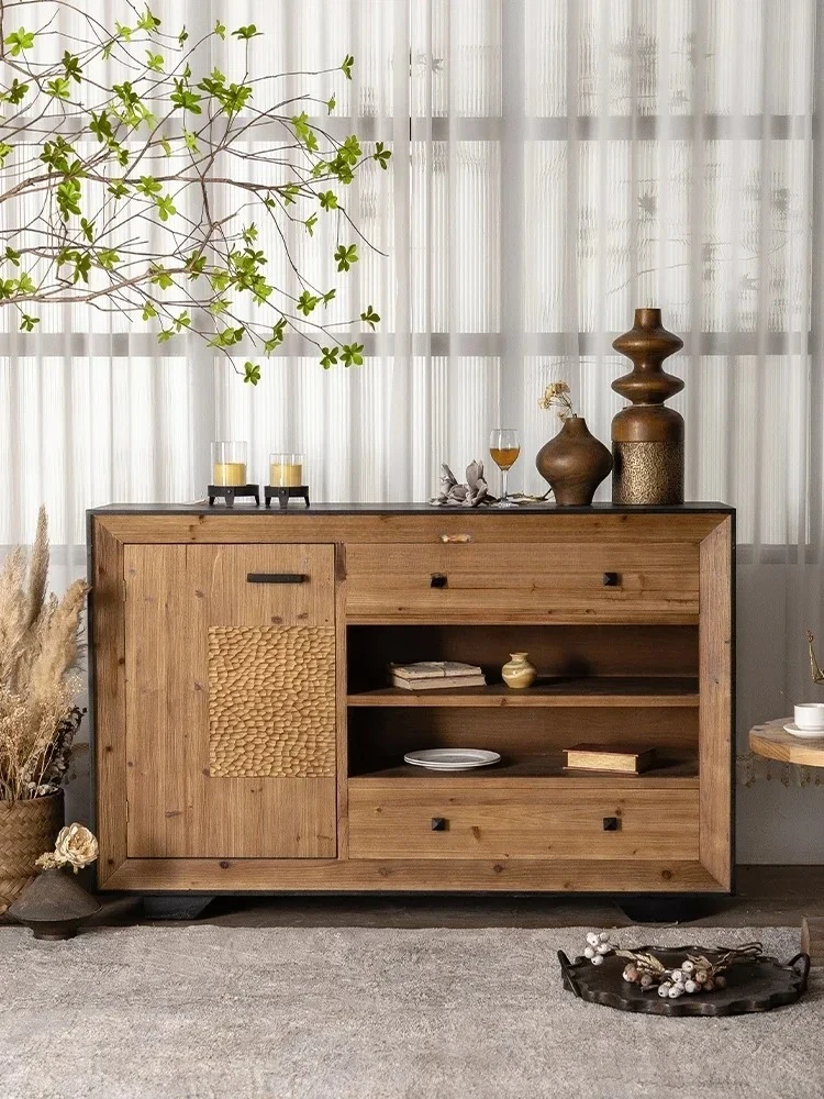 

Qiji Style Vintage Distressed Sideboard Cabinet Home Living Room Tea Bed & Breakfast American Style