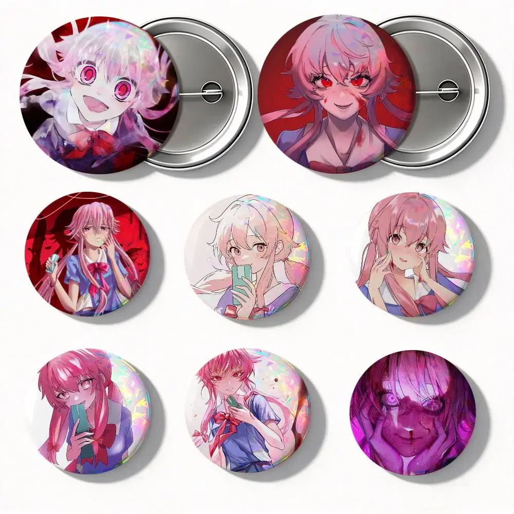 Gasai Yuno Anime Future Diary Round Badges Can Be Used To Decorate Clothes And Backpack Pins