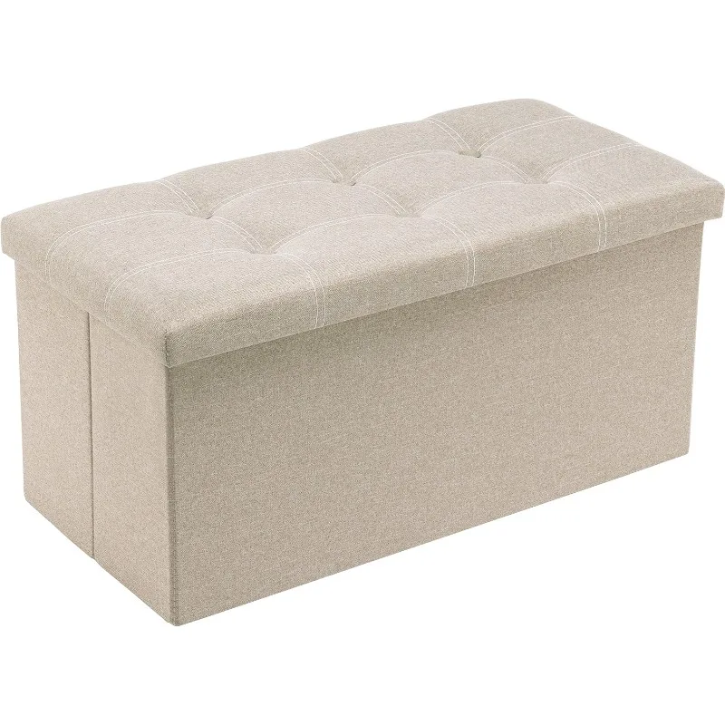 

Storage Ottoman Bench, Footrest Couch for Living Room, Bench with Padded Seat Bedroom Hallway