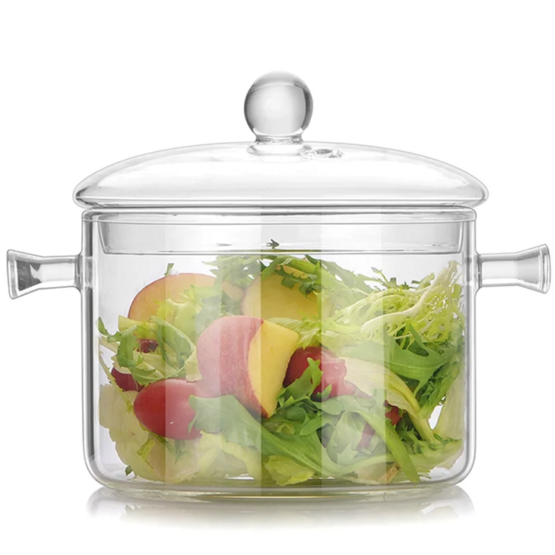 

P4-Glass Bowl Glass Salad Bowl With Lid High Borosilicate Heat Resistant Household Home Tableware