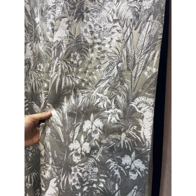 Curtains Jacquard Blackout Luxury Floor Ceiling Windows Drapes Custom Modern Chinese Style   Curtains For Bedroom Living Room
