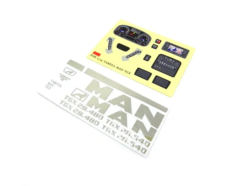 Dashboard Sticker Decoration for 1/14 Tamiya RC Truck Trailer Tipper MAN TGX TGS Car Diy Parts