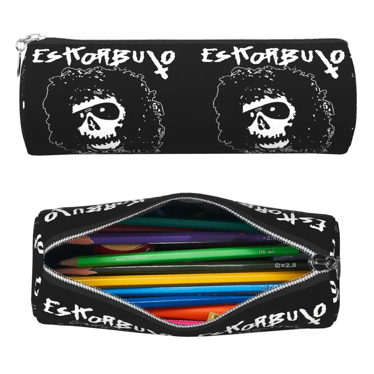 Eskorbuto Band Federmäppchen Stiftetui Zylindrische Stiftbox Federtasche für Schüler und Studenten