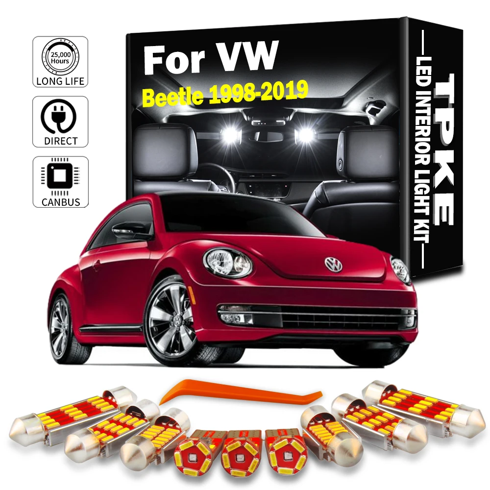 TPKE For Volkswagen VW Beetle 1998-2015 2016 2017 2018 2019 LED Interior Map Dome Trunk Light Kit Car Led Bulbs Canbus No Error