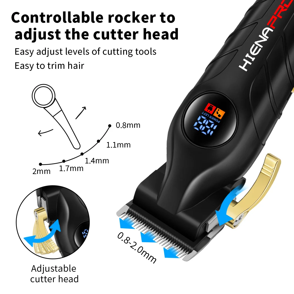 

Home Appliance USB Interface LED Display Lightweight and Portable Low Noise Essential for Home Use Electric Hair Clipper