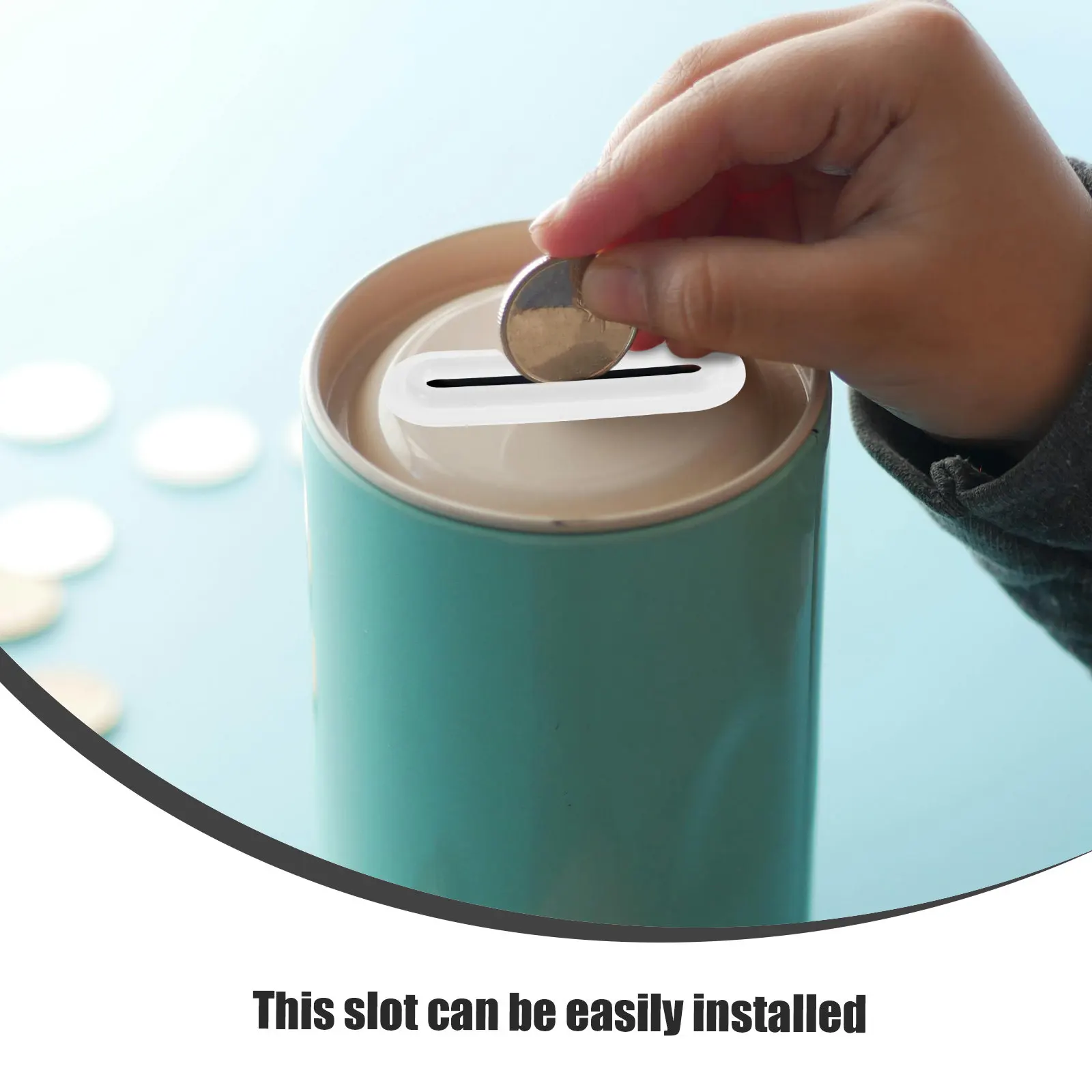 20Pcs Oval Coin Slot Plastic 50Mm DIY Coin Bank Insert Mechanism Vertical Slot Replacement for Savings System Mechanism