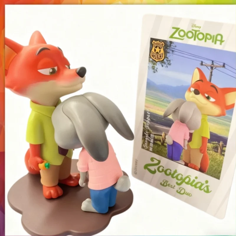 MINISO Disney Zootopia سلسلة تعاونية على شكل مدينة حيوانات صندوق أعمى تمثال لطيف هدية ألعاب قابلة للجمع