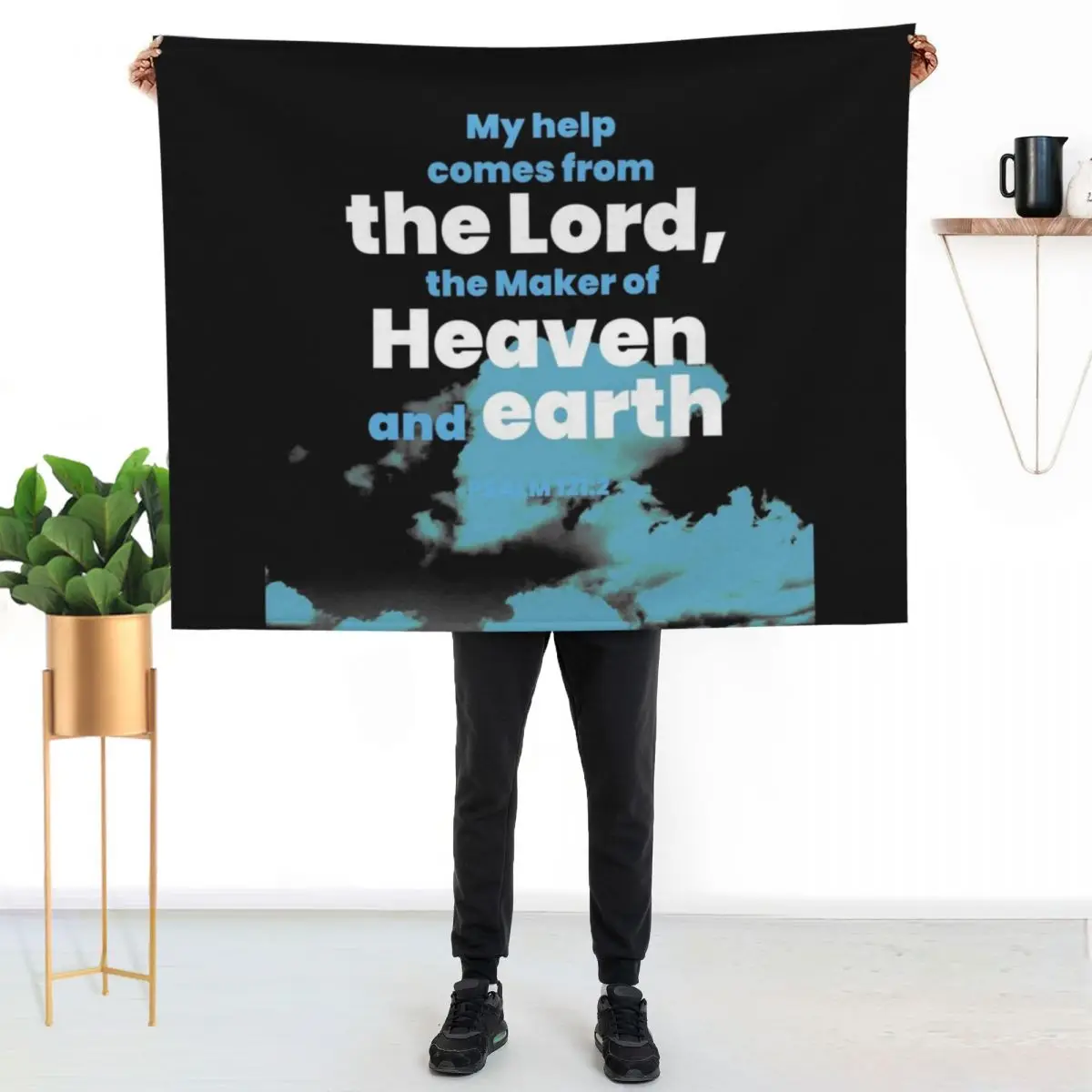 My help comes from the Lord, the Maker of heaven and earth 3 Throw Blanket for babies Sofa Hairys Soft Big Summer Blankets