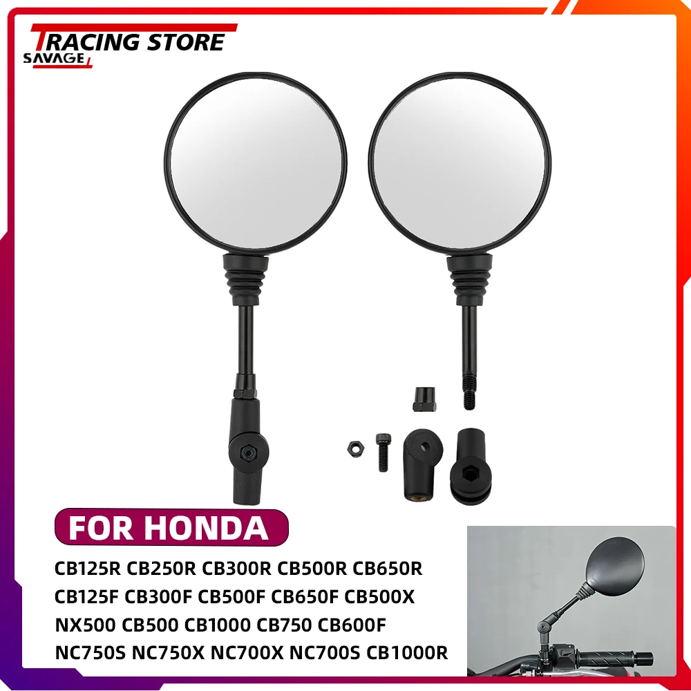 

Side Rear view Mirrors For HONDA CB125 CB250 CB300 CB500 CB600 CB650 NX500 CB1000 CB750 NX500 NC750 NC700 Motorcycle Accessorie