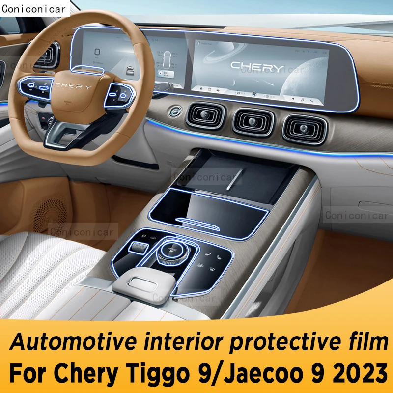 

For Chery TIGGO 9 Jaecoo 9 2023 Gearbox Panel Navigation Automotive Interior Screen Protective Film TPU Anti-Scratch Sticker