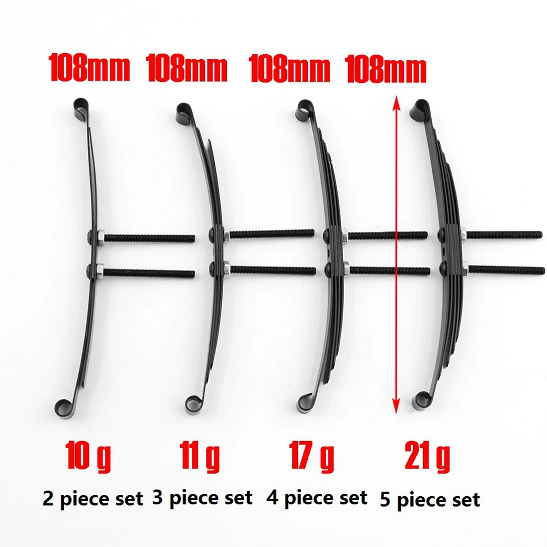 Ressorts de Cuir oral elu en Acier pour Tracteur RC 1/14 Tamiya, Remorque, Camion, Modèle de Voiture, Pièces de Rechange, Accessoires, A, 2 Jeux