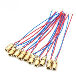 10PCS/LOT Laser Diodes 5mW 650 nm Diodo RED Dot Laser Diod Circuit 3V/5V 5mW 650nm Module Pointer Sight Copper Head