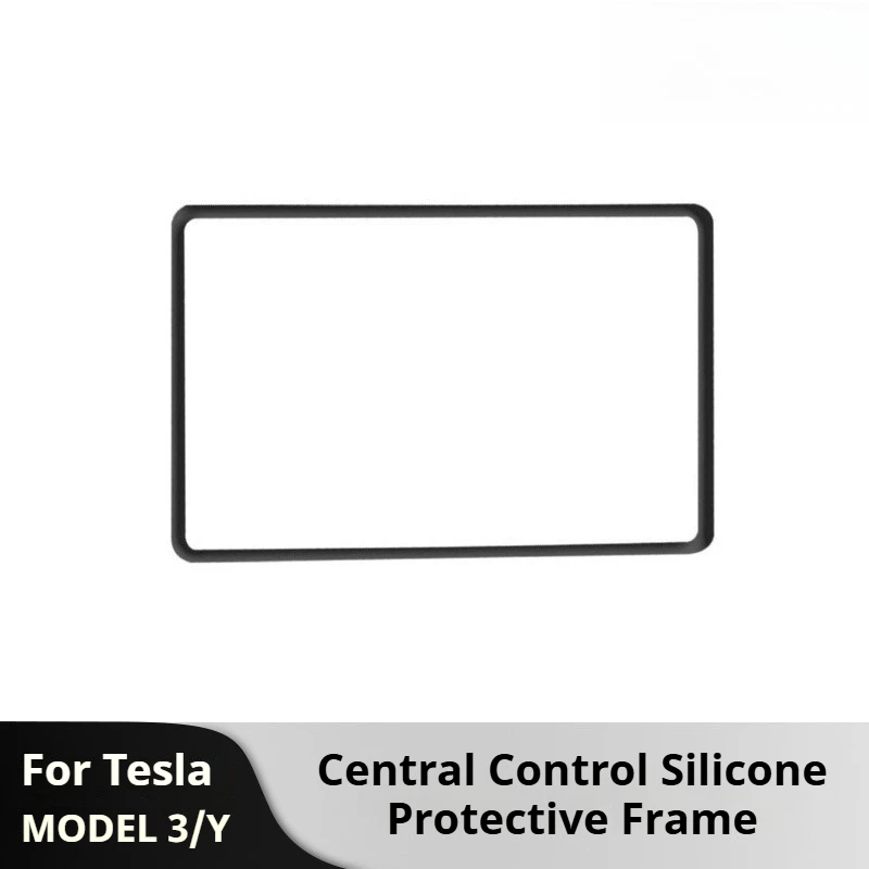 

For Tesla Model 3 Y Screen Frame Protector Cover Silicone Central Control Navigation Protective Trim Cover Car Accessories 2023