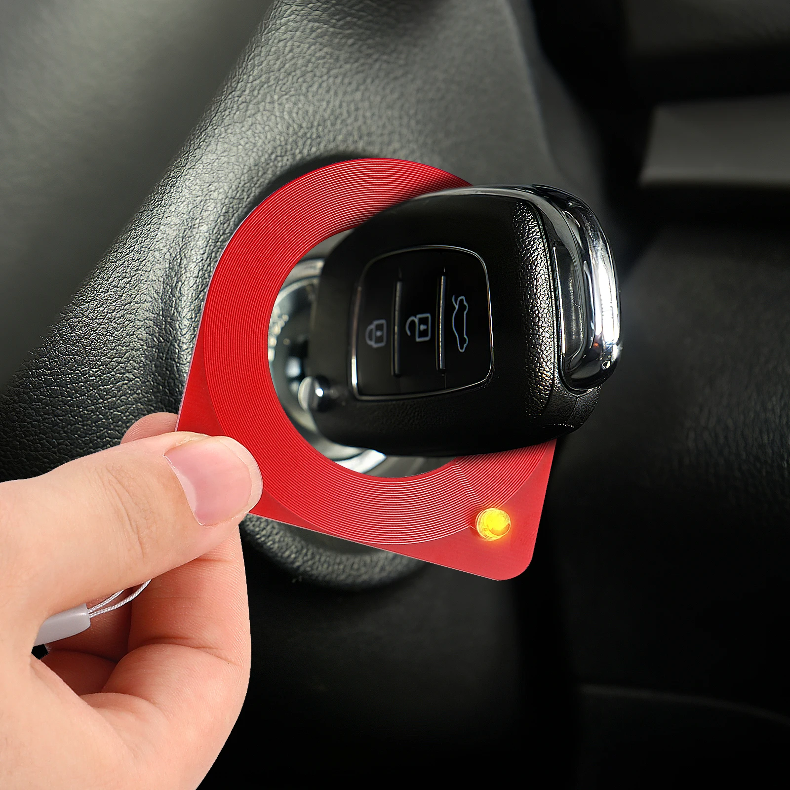 

2pcs ECU Coil Automotive Chip Induction Car Key Ecu Test Coil Tester Car Diagnostic Anti- Test Cylinder Red