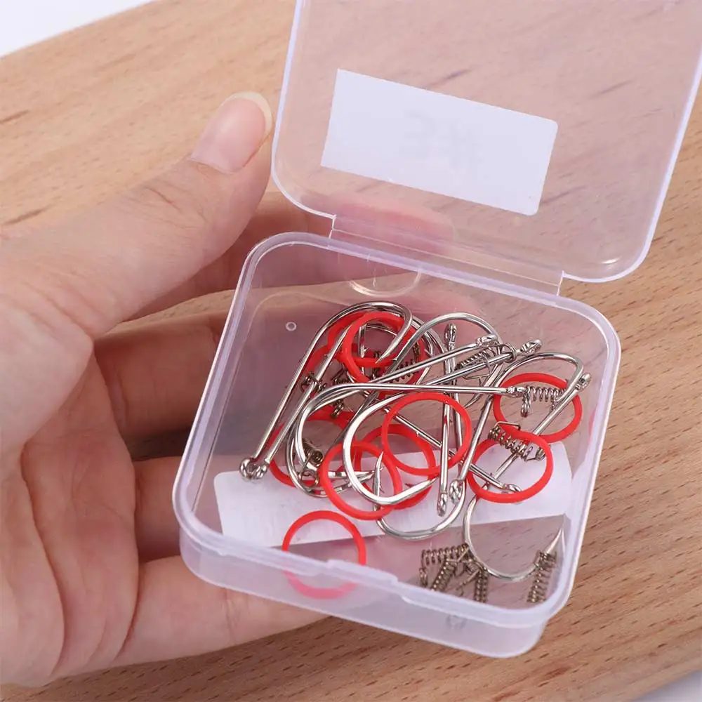 

Carbon Steel Live Shrimp Fishing Hooks Single Hook Hanging Spring Fishing Fixed Hooks With Holes Strong Sharp Barbed Fishhook