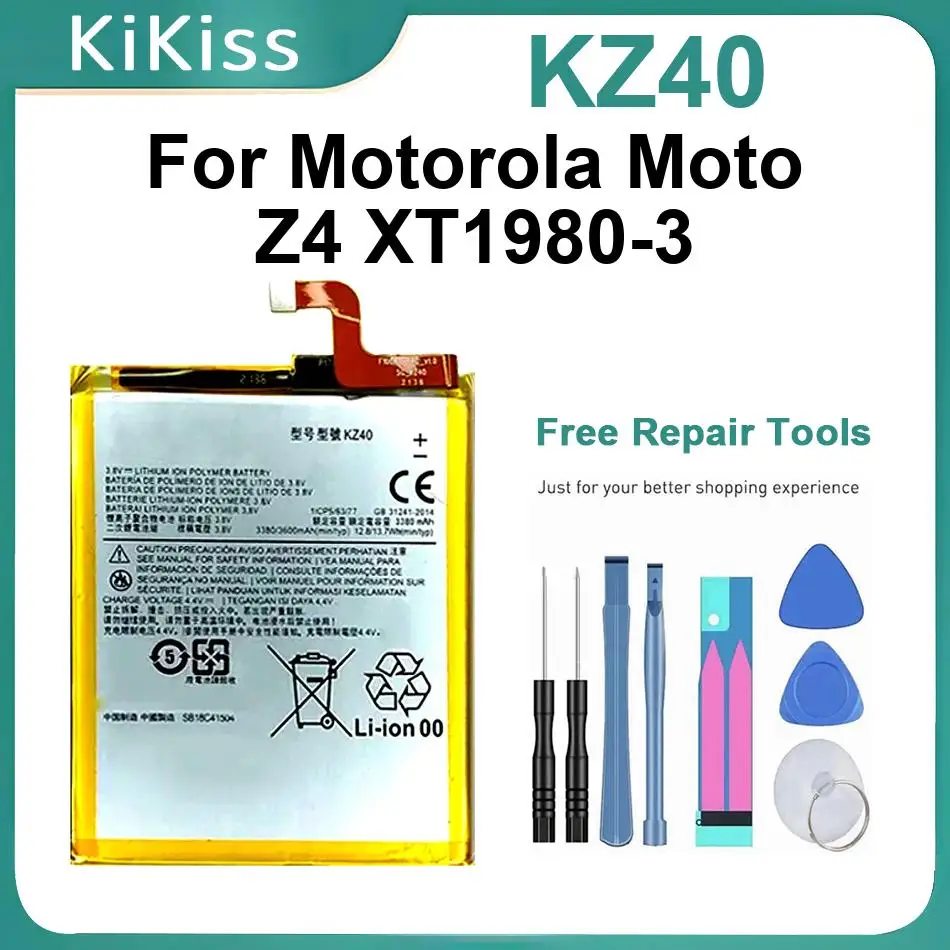 

Аккумулятор для мобильного телефона KZ40 для Motorola Moto Z4 XT1980-3, перезаряжаемые батареи