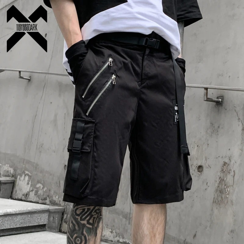 

2023 Summer Tactical Cargo Shorts Men Fashion Functional Multi Pockets Shorts Techwear Hip Hop Streetwear Knee Length Pants