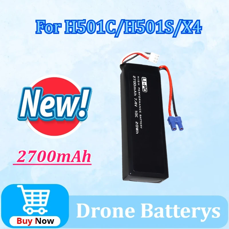 

7.4V 2700mAh Lipo Drone Battery for Hubsan H501C H501S X4 RC Quadcopter Drone Spare Parts 7.4V Battery Accessories