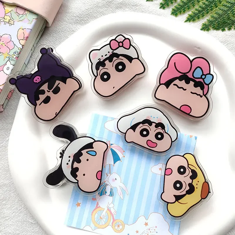 Kawaii Crayon Shin-Chan Sealing Clip Cartoon Anime Doll Memo Clip Double Sided Clip Pp Clip Learning Office Supplies Gift Toys