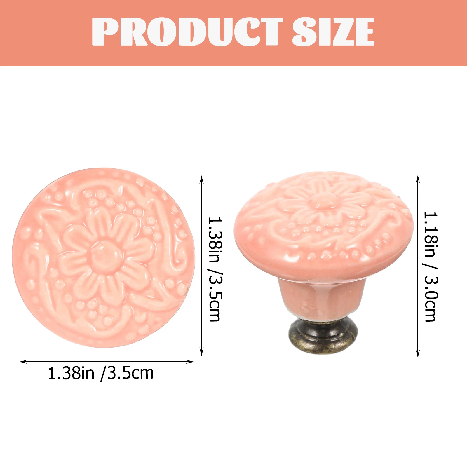 6 قطعة مقابض أدراج السيراميك سطح أملس غير قابل للانزلاق لخزانة غرفة النوم خزانة الأثاث ترقية ديكور مقابض السيراميك #5