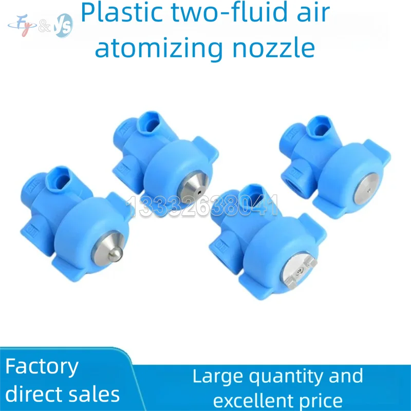 

Plastic Two-Fluid Atomizer Mini Air Assisted Atomizing Nozzle for Compressed Air Water Spraying, Agricultural Sprayers