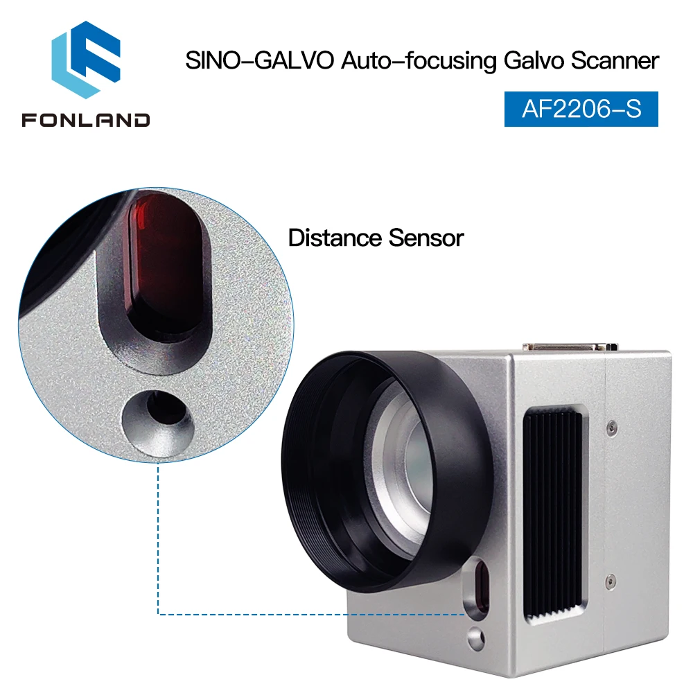 

SINO-GALVO AF2206-S Fiber Laser Galvo Head Set Auto-Focusing 10mm Aperture M85 Thread 6000mm/s 10.6um &1064nm & 355nm