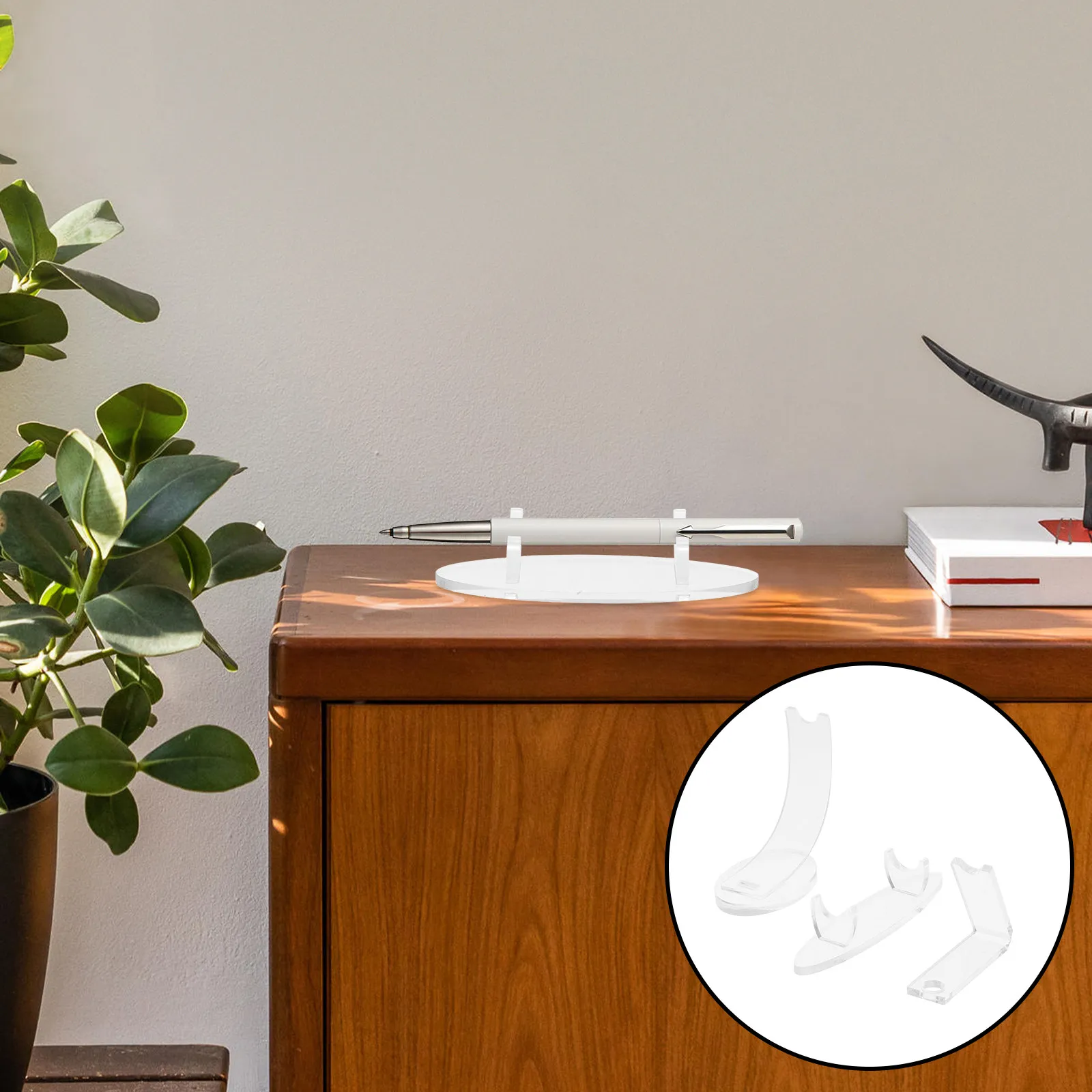 

Набор из 3 прозрачных акриловых подставок-держателей для ручек, многофункциональная подставка для перьевых и шариковых ручек, кистей для макияжа, карандашей для бровей