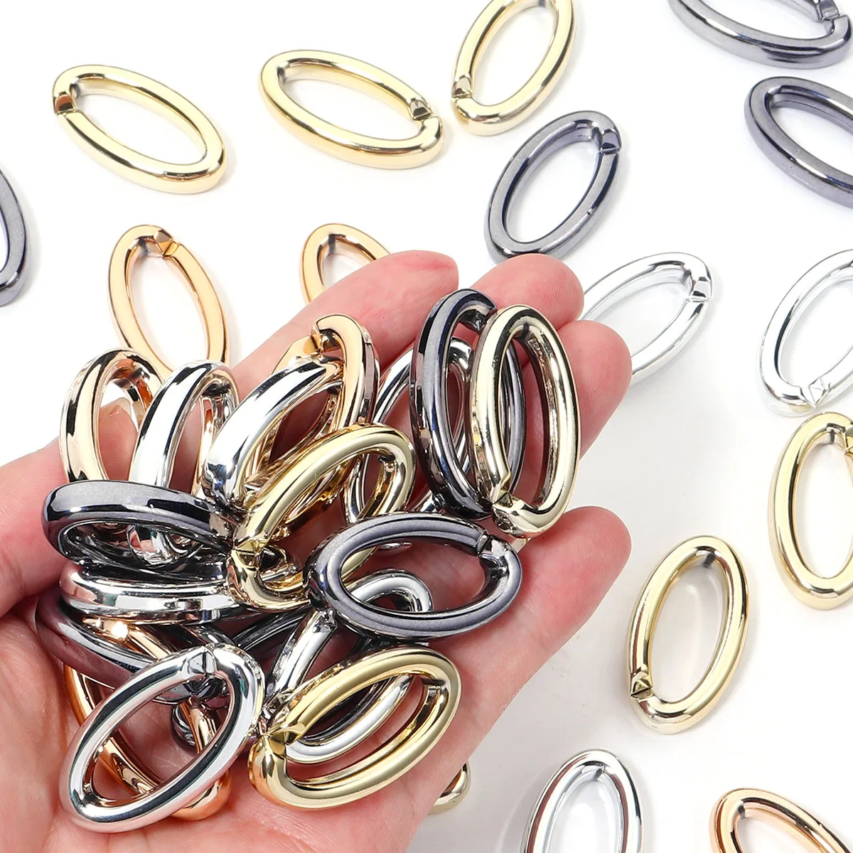 20pcs Acrylic Plated Chain Buckle Huggies Hoop Earrings Multiple Unisex Sexy Ear Cartilage Piercing Wedding Jewelry Wholesale