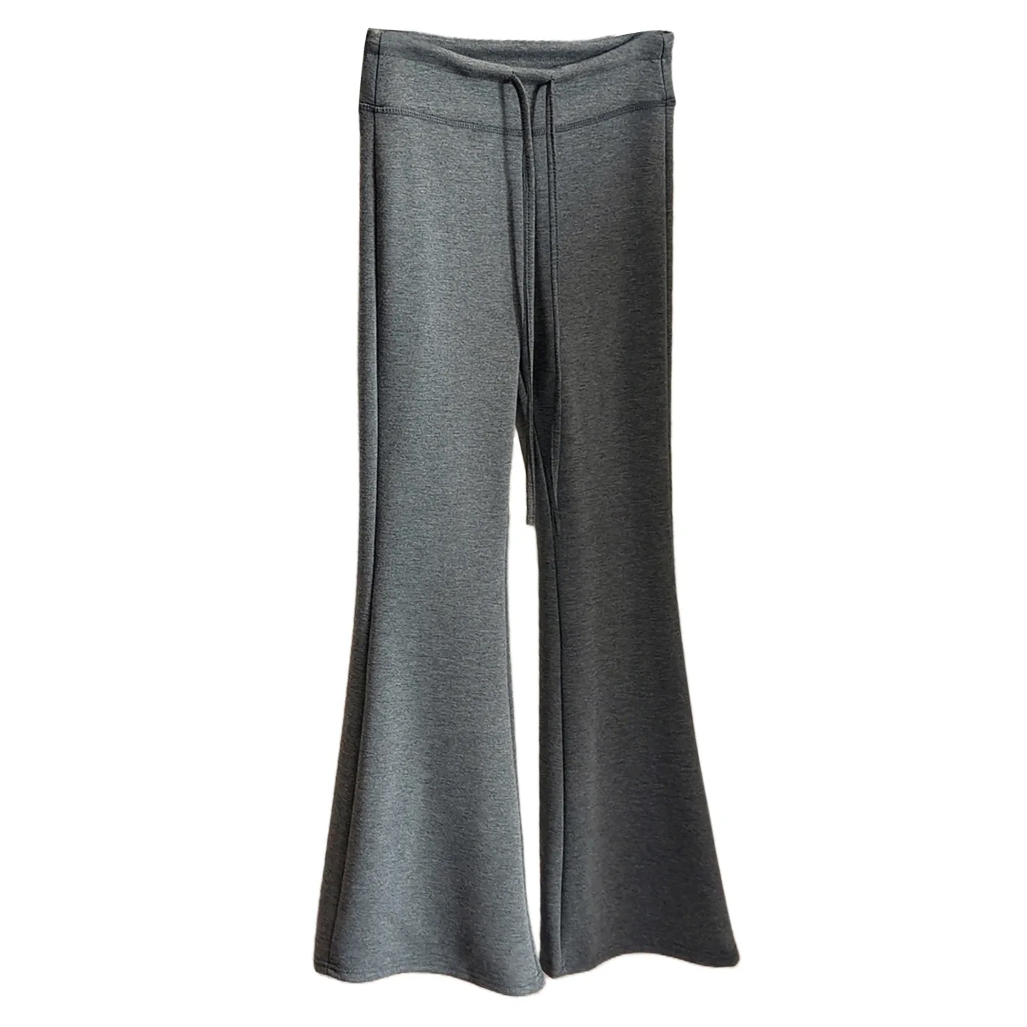 High Waist Drawstring Women Leisure Pants Slim Solid Sports Pants Spring Summer Straight Leg Narrow Casual Women's Flared Pants