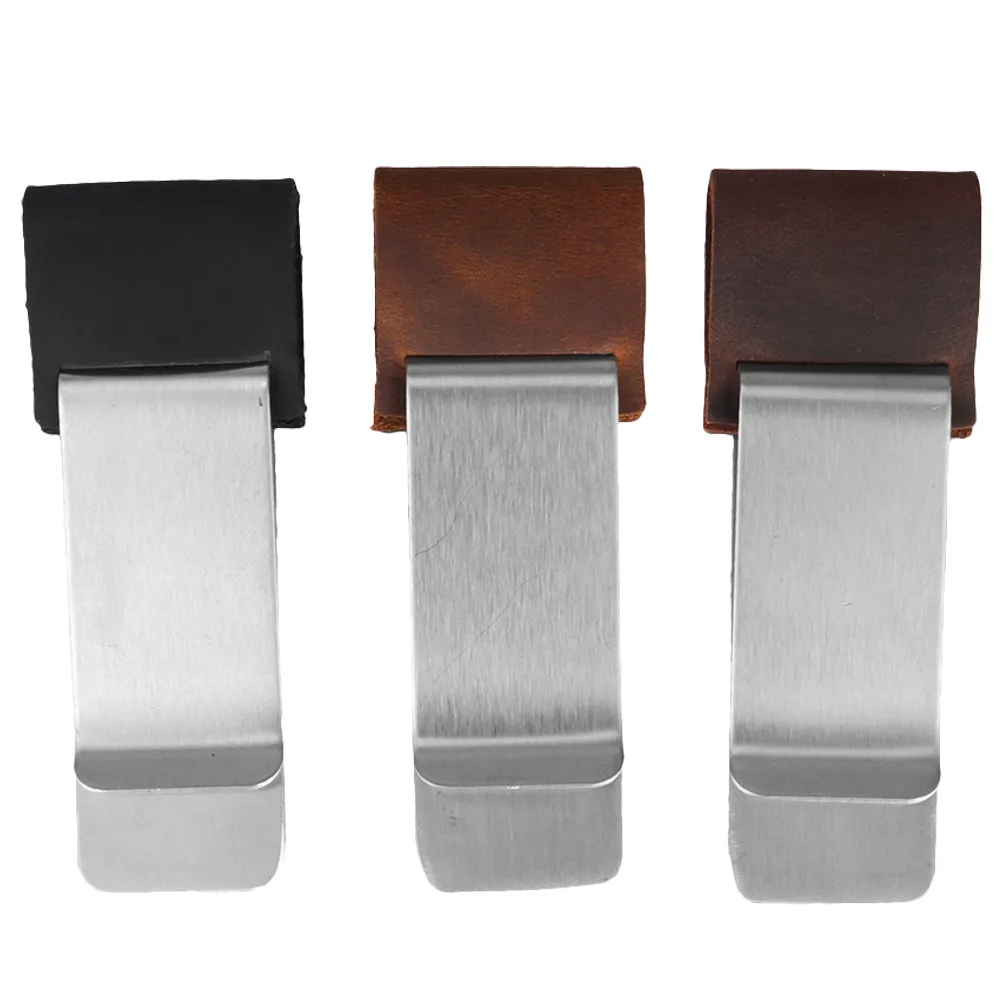 3 Pcs Office and School Supplies Stainless Steel Pencil Clip Metal Holder Creative Dairy Notebook Stationery Holster