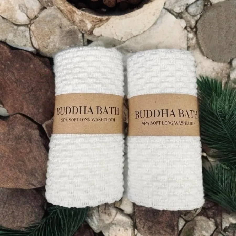 柔らかなロングシャワータオル、顔と体のケアに最適、バスルームやスパでの毎日の使用に最適、吸水性があり肌に優しい