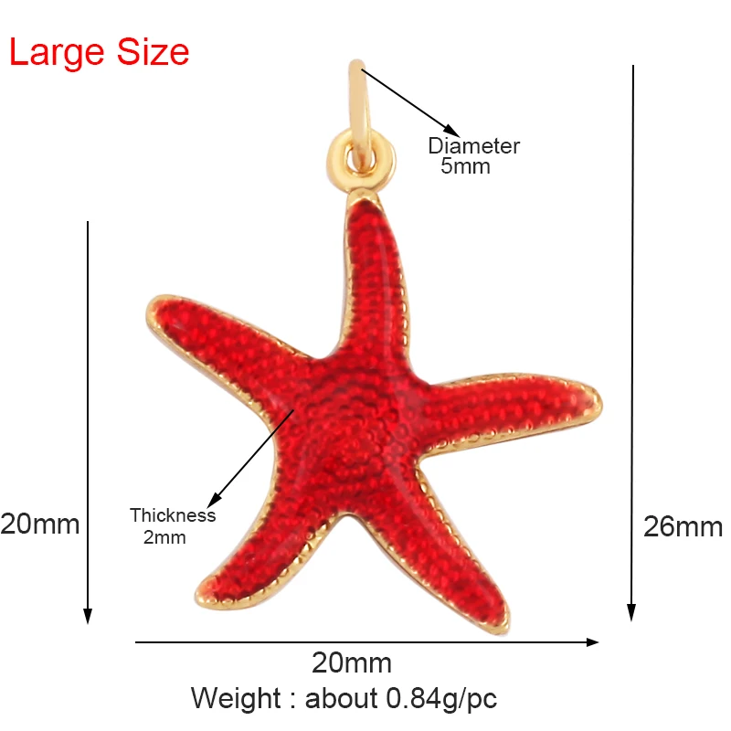 Trendy Multicolor Enamel Scallop Starfish Dolphin Seahorse Charm Necklace Pendant,Summer Beach Holiday Jewelry Components L34
