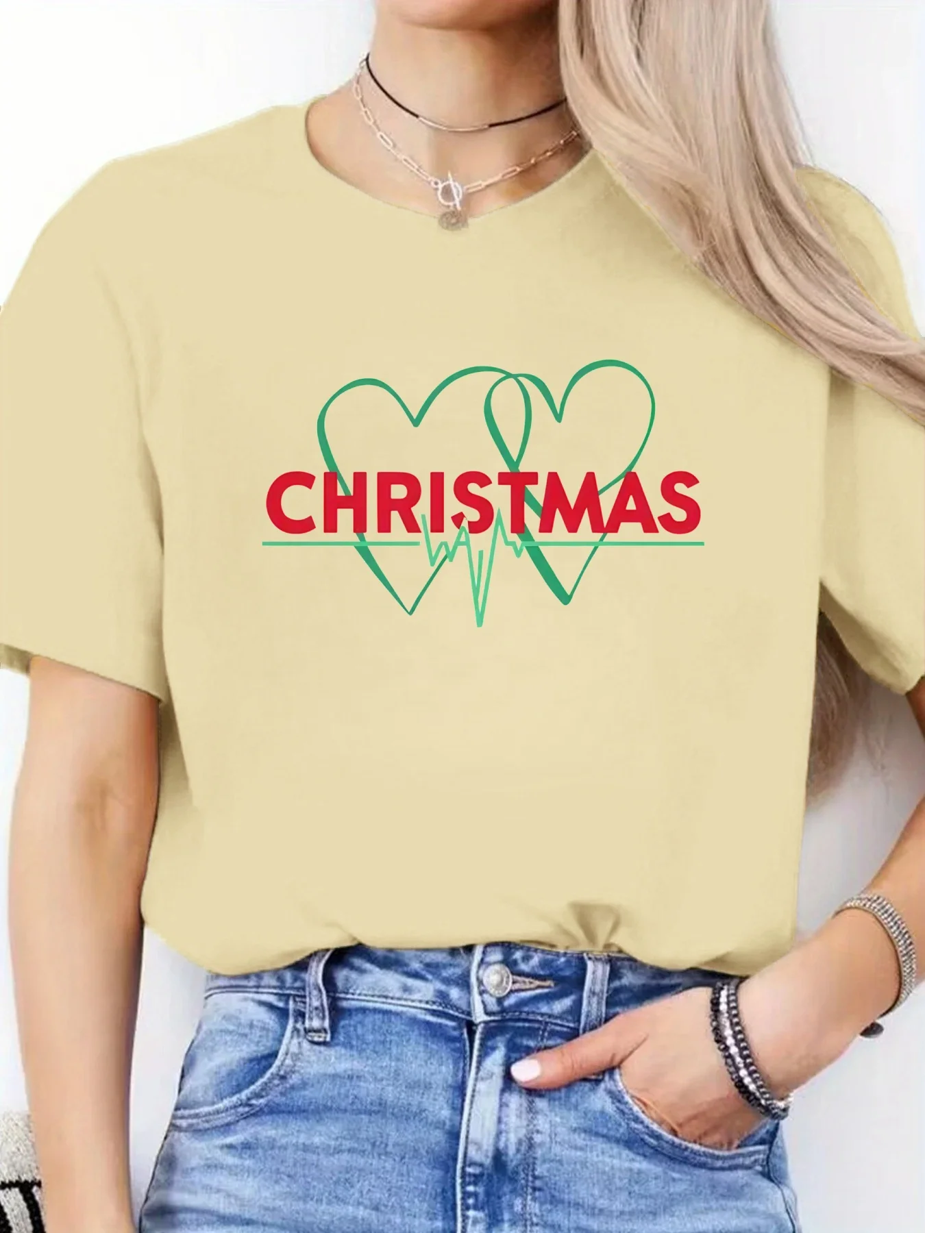 T-shirt da donna preferita alla moda e versatile, l'articolo I recentemente acquistato, come regalo quotidiano, per le vacanze