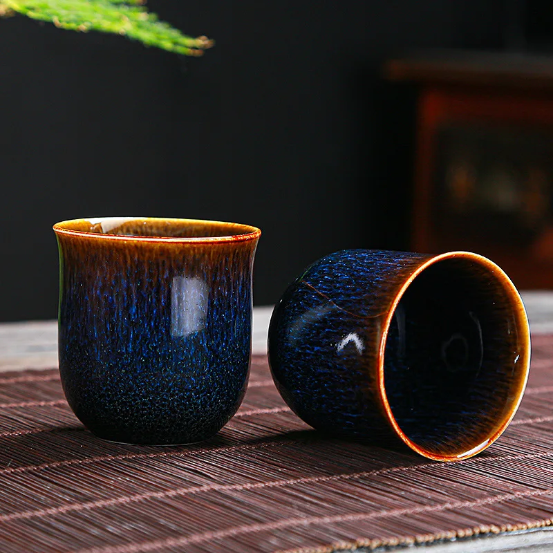 Creative Kiln Transformed Lifting Beam Teapot Tea Set Kiln Transformed Brushed Glaze Kung Fu Tea Set Large Teapot Large Cup