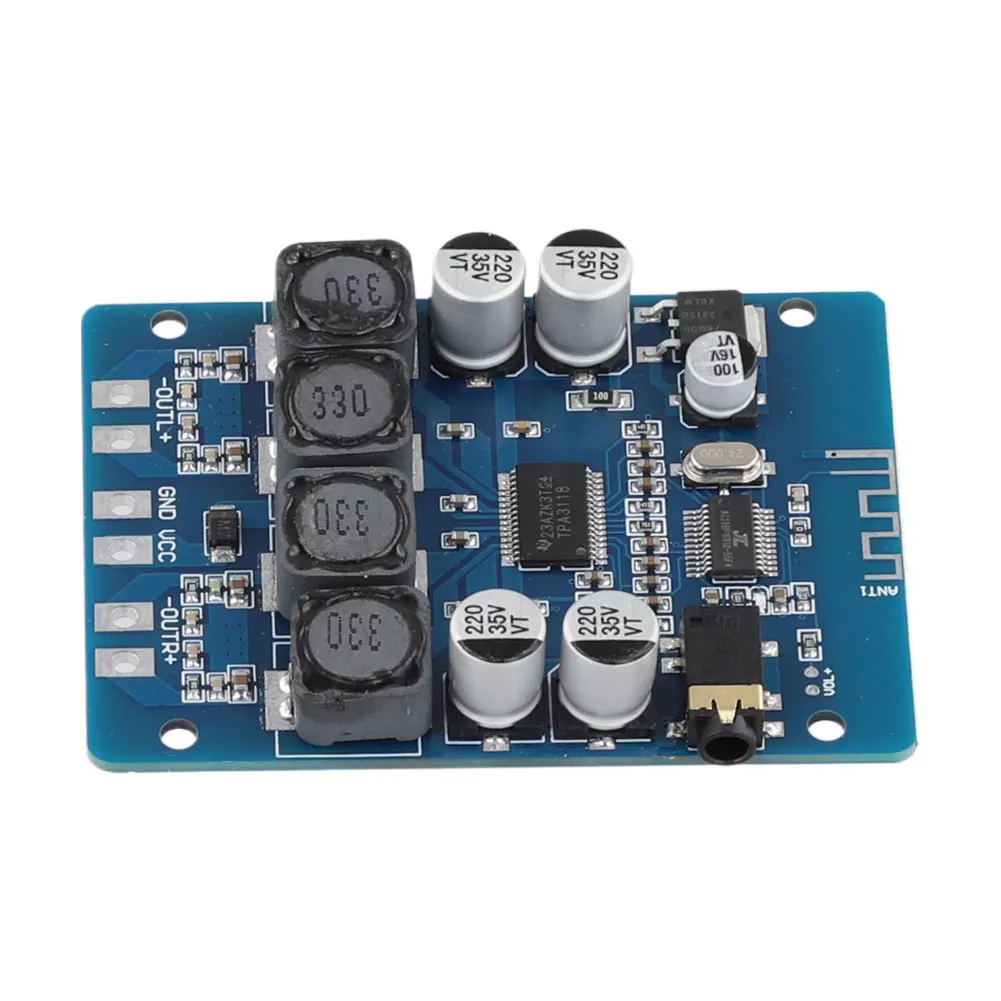 XH-M314 Ultra Clear Digital Power Amplifier Board Bluetooth-Compatible TPA3118 DC 12-28V for Car Smart Home Theater Subwoofer