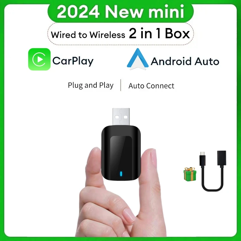 NEW Wireless CarPlay Android Auto Wireless Adapter Smart Mini Box Plug And Play WiFi Fast Connect Universal For Nissan
