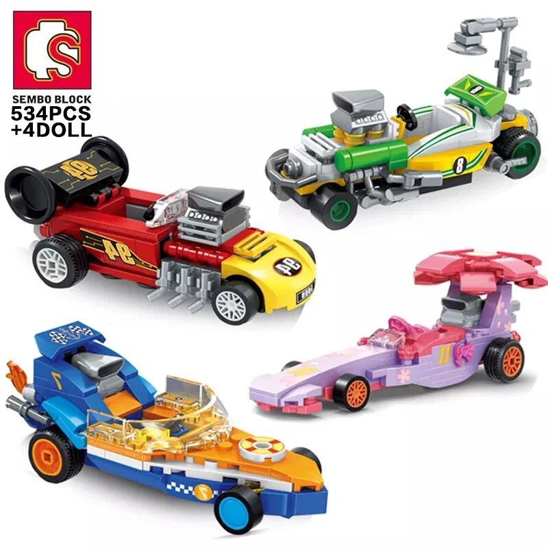 

SEMBO BLOCK Mini Car Blocks Retro Turbo Race Car Building Bricks Kids DIY Roleplay STEM Collectible Model Kits Gifts