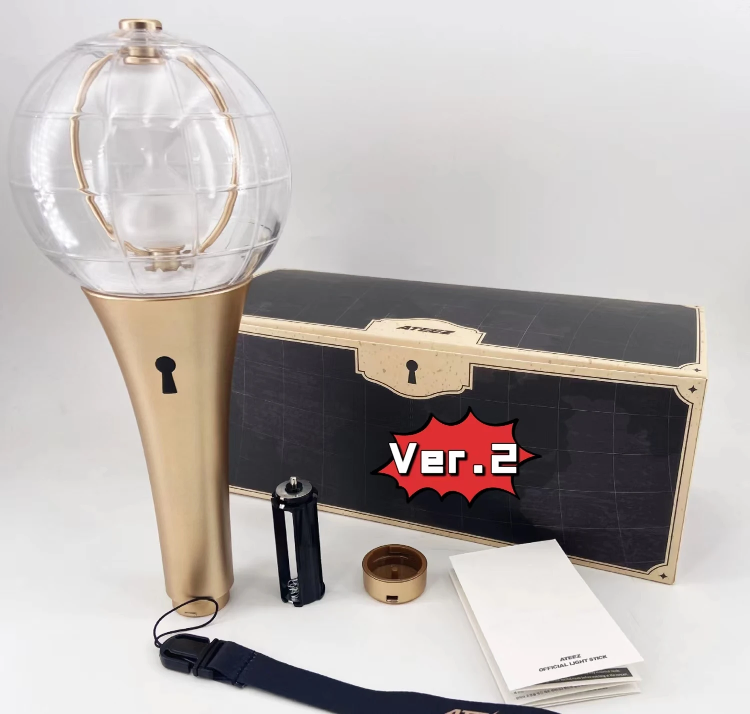 New Lightstick ATEEZed Ver.2 Official ateezed Light Stick ver.1 Globe Hand Lamp Concert Lamp Hiphop Fans Collection Gifts