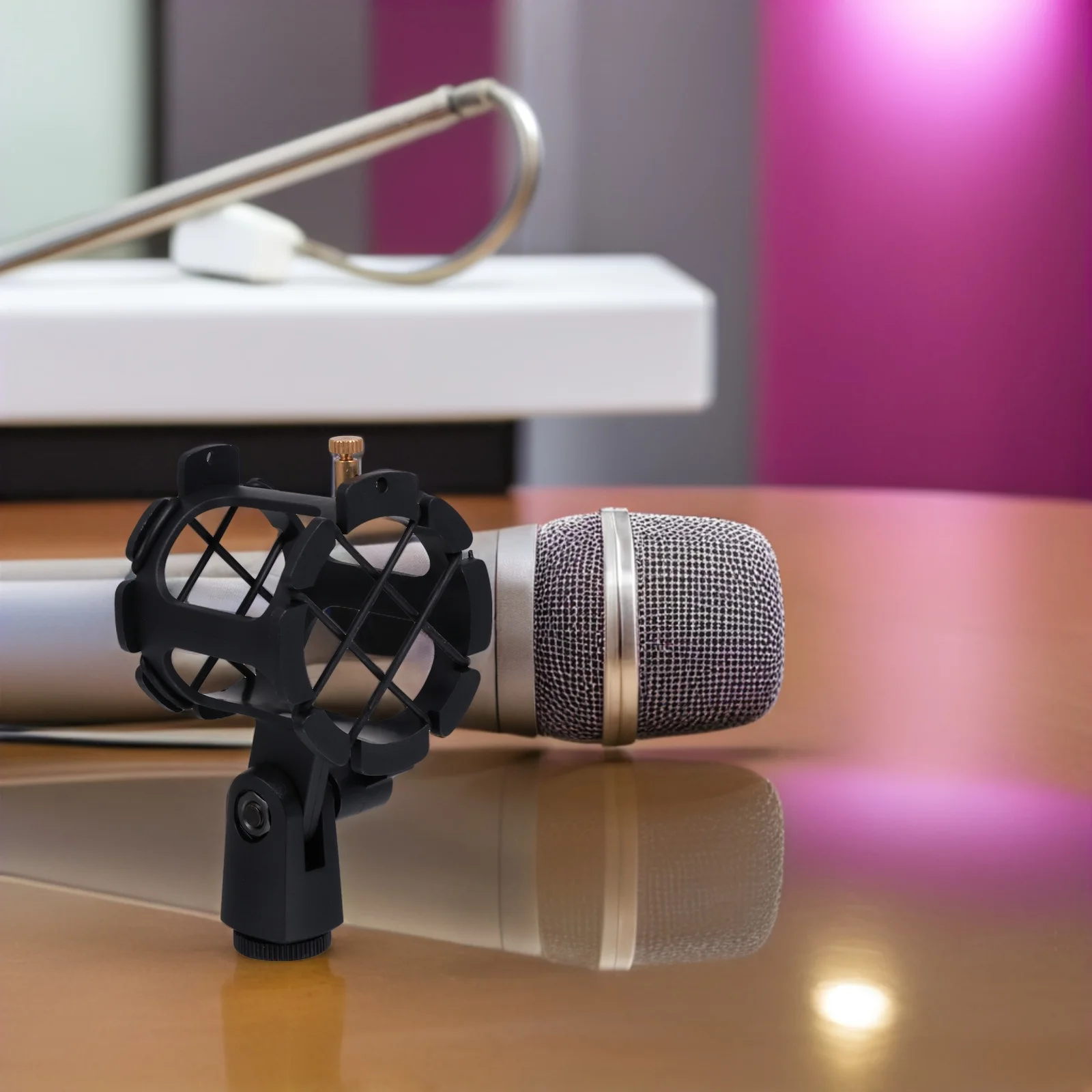 

2Pcs Microphone Shock Mount Universal Anti-Vibration Clip Holder for Studio Recording Live Streaming Podcast Broadcast Condenser