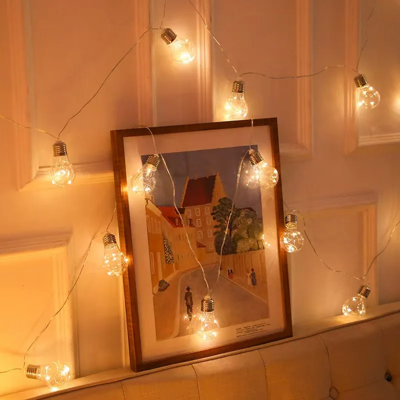 أضواء معلقة على الأسلاك النحاسية LED تعمل بالطاقة الشمسية مع لمبات إديسون للتخييم والحديقة والفناء وحفلات عيد الميلاد والديكور الخارجي #6