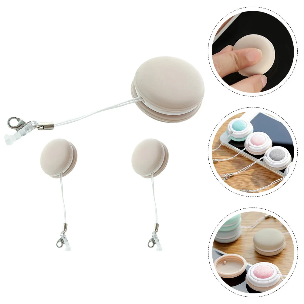 

3Pcs Macaron Shaped Screen Cleaner Mobile Portable Lens Cleaning Cloths Eyeglasses Wipes Cleaning Tool for Electronics Camera