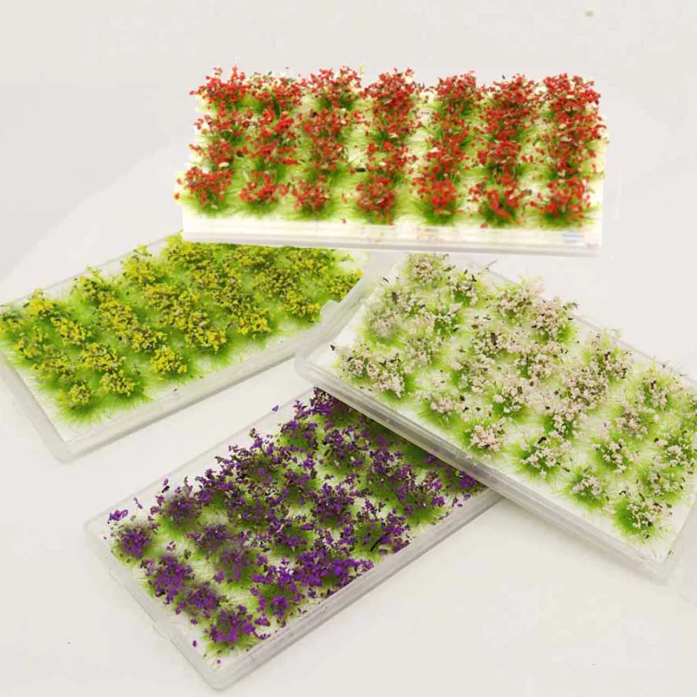 

Diy Scene Layout Materials Simulatiom Miniature Flower Grass Cluster Model For Building Sand Table Landscape Diorama Kit 1Box