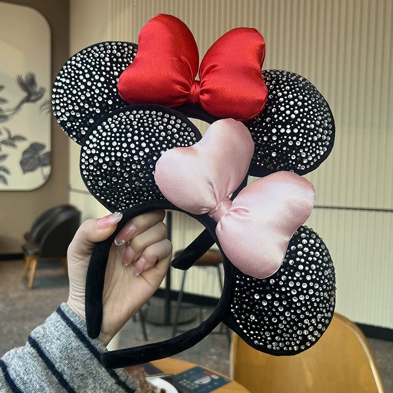 

Новая повязка на голову с ушками Минни Маус для праздников, Рождества, костюмированных вечеринок, аксессуар для волос для взрослых и детей