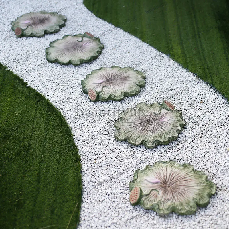 Courtyard Guide Tingbu Stone Non-slip Floor Mat Lawn Paving Lotus Leaf Foot Stone Balcony Aisle