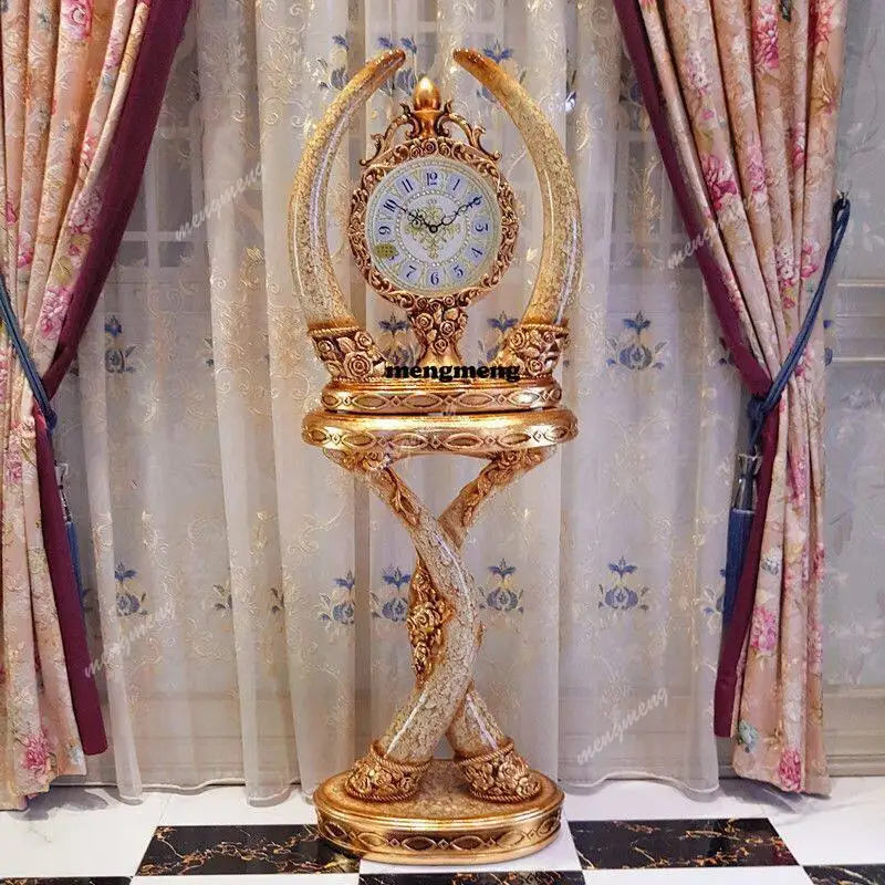 

Living room floor clock decorative ornament retro clock household clock decoration