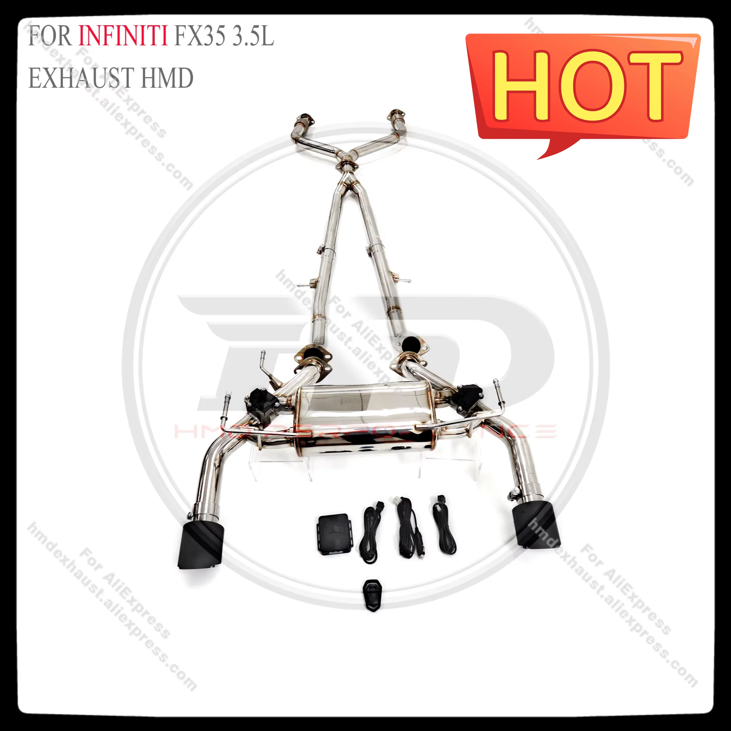 HMD Stainless Steel 304 Exhaust System Manifold catback For Infiniti FX35 3.5L Electronic Valve